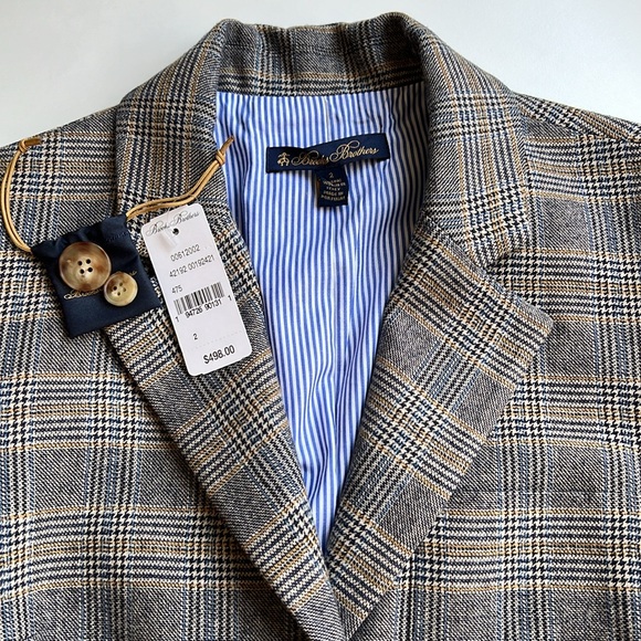 ✨BROOKS BROTHERS ✨ Wool Blend Plaid Jacket